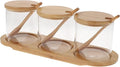 Condiment Containers Lids Glass Salt Jars Spice Containers for Kitchen Simple Practical Design
