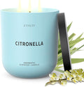 Citronella Candles Indoor Outdoor, 14.2oz Large Scented Candle for Home, Long Lasting Aromatherapy Candles | Non-Toxic Essential Oil & Soy Wax | Natural Herbal & Woody Aroma