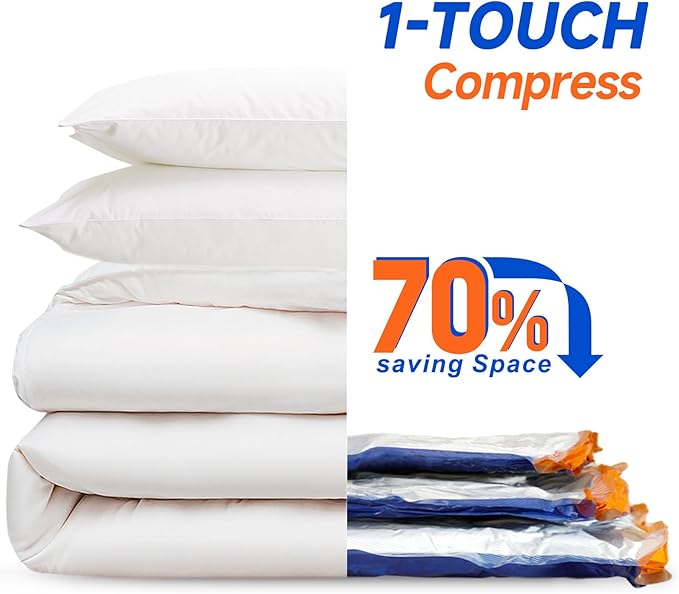 Vacbird Vacuum Storage Bags with Rechargeable Cordless Pump,9 Pack 3 Size Compression Packing Cubes Seal Bags, Space Saver for Clothes and Clothing Blankets Organization Space Saving