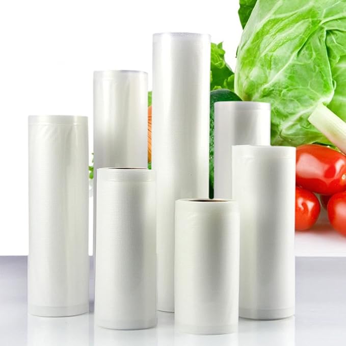 PRETYZOOM Maximize Freshness: 20x500cm Embossed Vacuum Sealer Bags Jumbo Vacuum Storage Bags Air Removal Channels for Long-lasting Storage