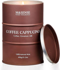M&SENSE Coffee Cappucina Scented Candles, Christmas Soy Wax,Christmas Decor Candle 11.3oz 70 Hours Long Lasting Burning, Strong Coffee Aroma Candle Unique Housewarming Appreciation Gifts