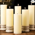 2.8x8 Inch 100 Hours Ivory Pillar Candles, 6 Pack, Long Burning Unscented Tall Pillar Candles, Large Candle for Holiday Decor, Home Decor, Emergency and Events,Dripless & Smokeless