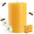 100% Pure Natural Beeswax Pillar Candles-20 Hours Long Burning Time Emergency Beeswax Candles | Organic Bees Wax for Home, Prayer, Christmas, Party | Unscented, Smokeless, Dripless 1 Pack (2×3 inch)