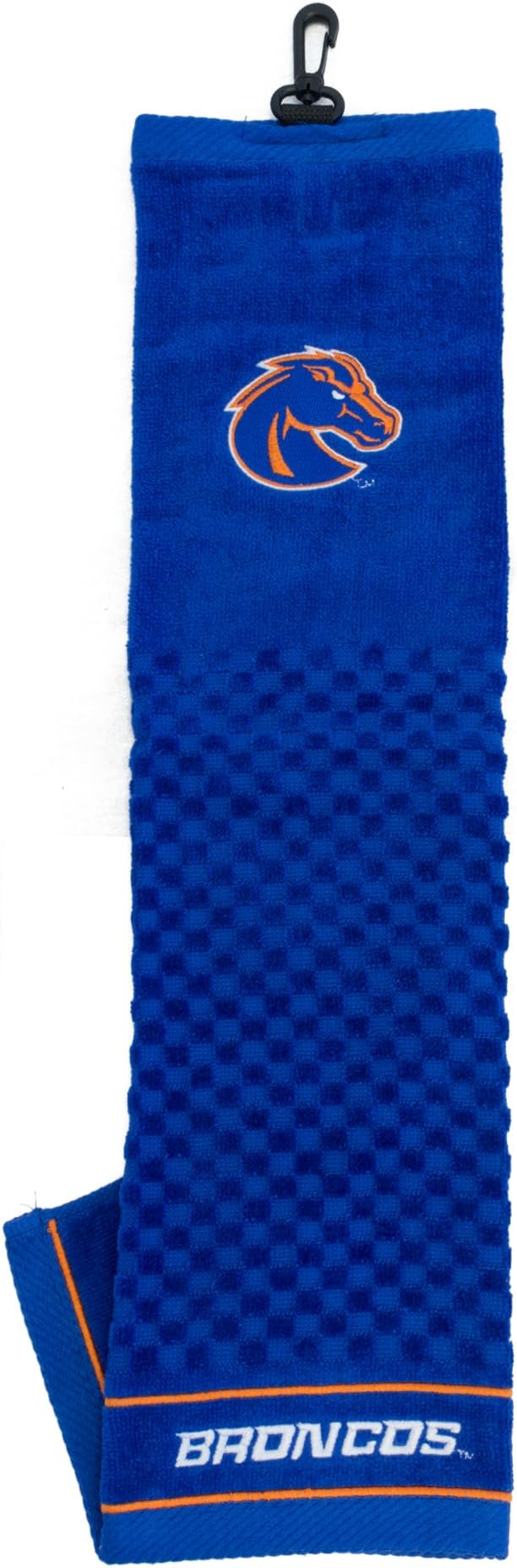 Team Golf NCAA Boise State Broncos Embroidered Golf Towel Embroidered Golf Towel, Checkered Scrubber Design, Embroidered Logo