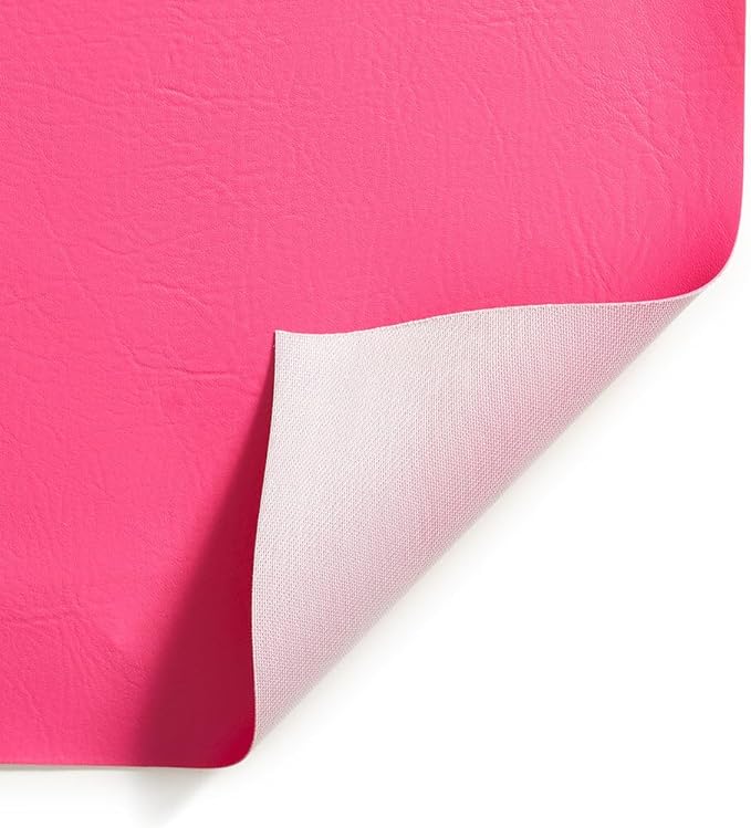 Ottertex Marine Vinyl Fabric Polyester Backing Waterproof Abrasion UV Resistant Heavy Duty Outdoor Marine PVC for Sewing & Upholstery - Fuchsia (1 Yard)