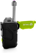 True Plasma Lighter XRL | Flameless and Fuel-Free, Plasma Arc Technology, 100+ Ignitions on a Single Charge, Windproof, Water-Resistant, Compact and Rugged Design - Black/Green