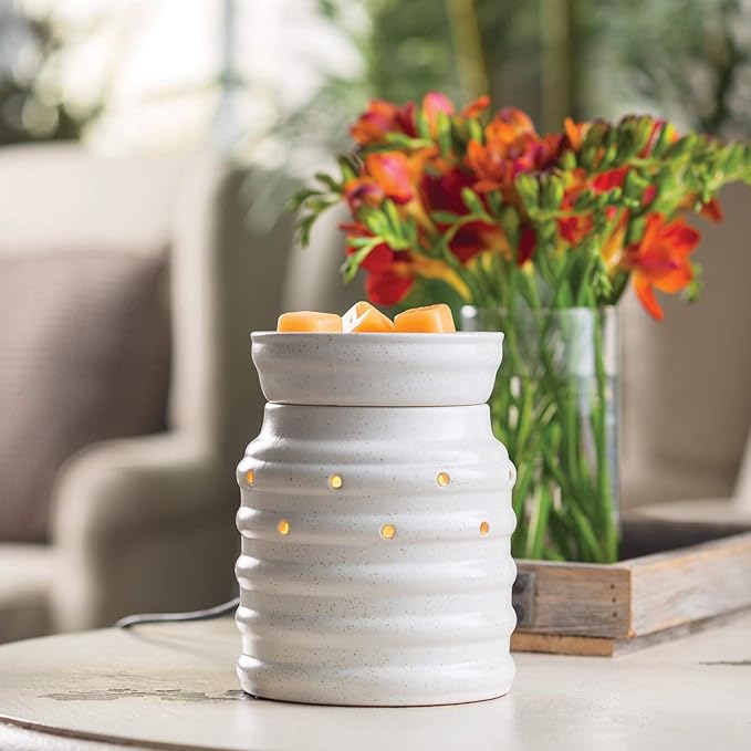 Candle Warmers ETC. Illumination Fragrance Warmer- Light-Up Warmer for Warming Scented Candle Wax Melts and Tarts or to Freshen Room, Farmhouse Milkjug