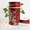 Atipikal Sand Candle 18oz - Saldalwood Jasmine Scented Pearled Candle with 30 Wicks up to 120 Hours Burning time, Luxury Long Lasting Pearled Candle Making kit with Wick
