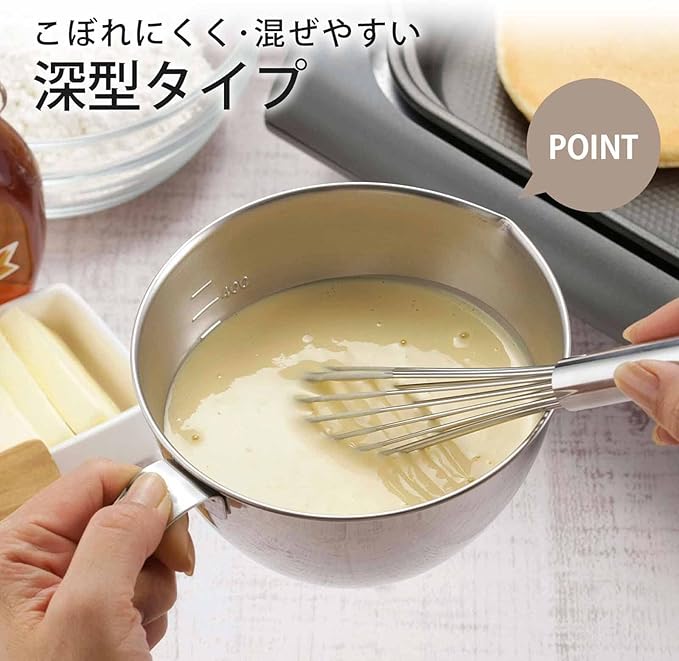 Shimomura Kihan 39783 Tsubamesanjo Bowl, Firm Grip, Prep, Stainless Steel, Scale Spout and Handle, Made in Japan
