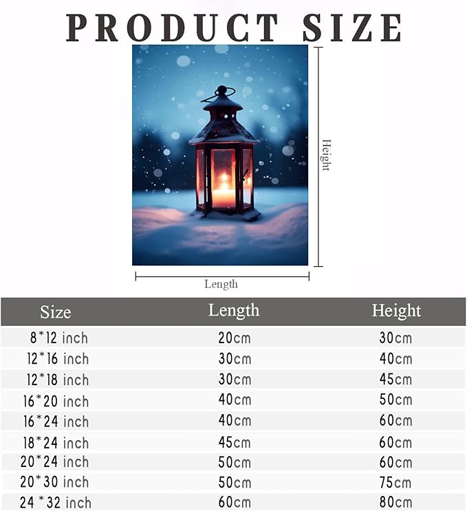 GUAIEUW Winter Candlelight Diamond Painting Kits DIY 5D Crystal Full Round Diamond Painting, Handmade Art for Living Room Home Wall Decor Birthday Gift 12x18 Inch, WZ8-0325-ZS-season-T8DCWA-0JR975