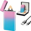 SKRFIRE Arc Lighter – Electric Lighters Windproof Plasma Lighters, USB Rechargeable Lighter with Digital Battery Indicator, Perfect for Adventure, Fire-Starting & Everyday Carry（Black and White）