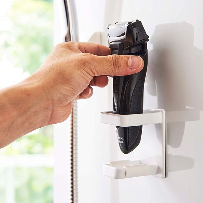 山崎実業(Yamazaki) BT-TW AJ WH Electric Shaver Holder, 約W6XD6XH8cm, wht