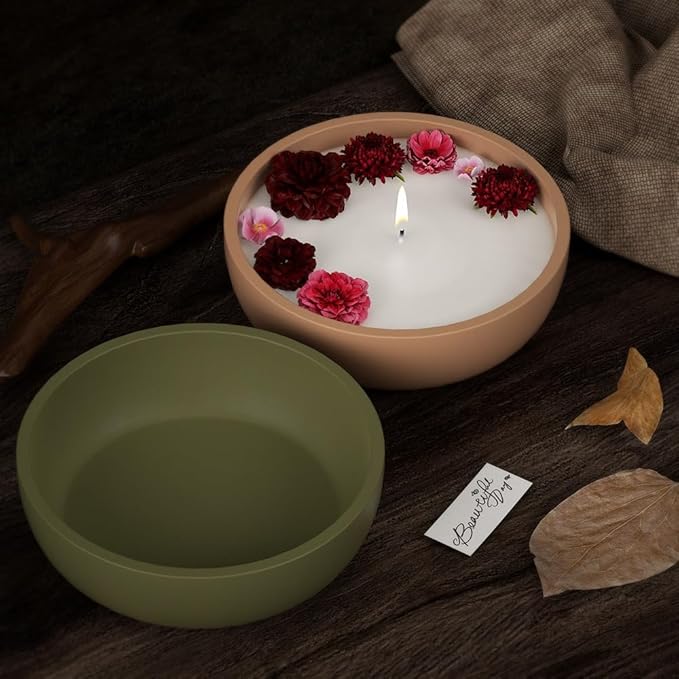 Large Silicone Bowl Mold,Silicone Molds for Resin Concrete Cement, Big Container Storage Mold Jewelry Candle Holder Mold Storage Tray Mold Plant Pot Mold DIY Storage Art Crafts(B), YMR0614