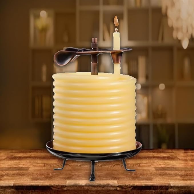 Candle by the Hour 20561B 144-Hour Candle, Eco-friendly Natural Beeswax with Cotton Wick,Yellow