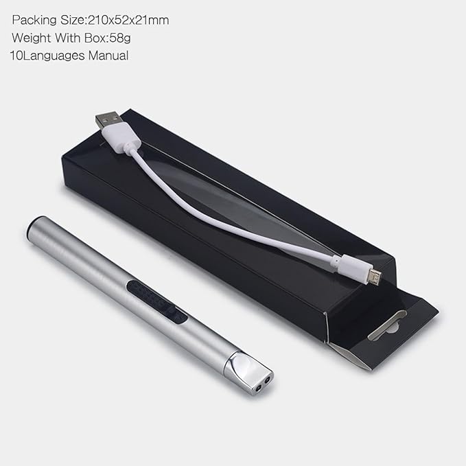 USB Arc Rechargeable Windproof Long Lighter, Electric Candle Lighter Day Gifts for Mom from Daughter Son Birthday Gifts for Mom Women Men Wife Sister (SL)