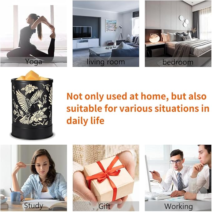 nawaza Wax Melt Warmer with LED Light Metal Electric Wax Melter for Scented Wax Candle Wax Melts Warmer Home Office Fragrance Essential Oil Burner Christmas Cardinal Gifts for Women Grandma Moms