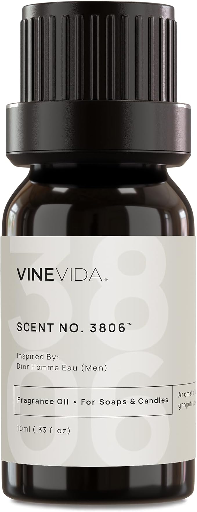 VINEVIDA [0.33 Oz] Scent No. 3806 Inspired by Homme Eau (Men); Fragrance Oil for Candle Making and Soap Making - Premium Candle Scents for Soy Candles