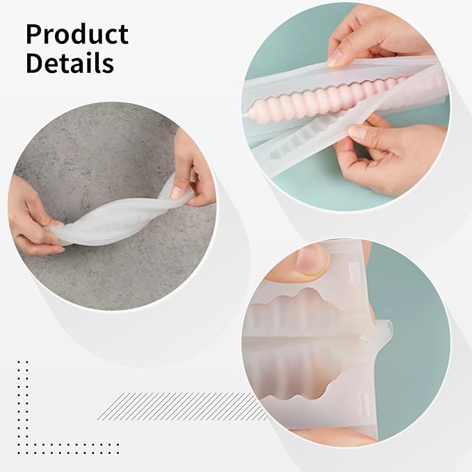 2 Pcs Spiral Candle Molds, Silicone Twisted Molds for Candle Making- Twisted Taper Candle Making Kit, Professional Grade DIY Resin Molds for Wax, Soap, Beeswax