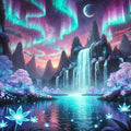 VIGEGU Diamond Art Kits for Adult,Aurora Scenery Diamond Painting for Beginnger, Waterfall 5D DIY Full Drill Rhinestone Diamond Dots Gem Painting Home Wall Decor 13.7x13.7 in