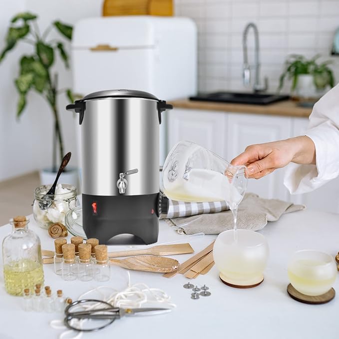 4.5 Qts Wax Melter for Candle Making Candle, Wax Melting Pot, Large Commercial Candle Maker Machine with Pour Spout and Temperature Control for Business Home