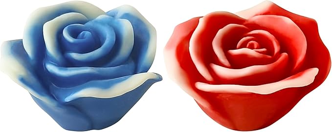 2 Pack 3D Flower Mold for Resin Casting - Rose, Peony, and Animal Shapes - Silicone Molds for Candle Making and Home Decor