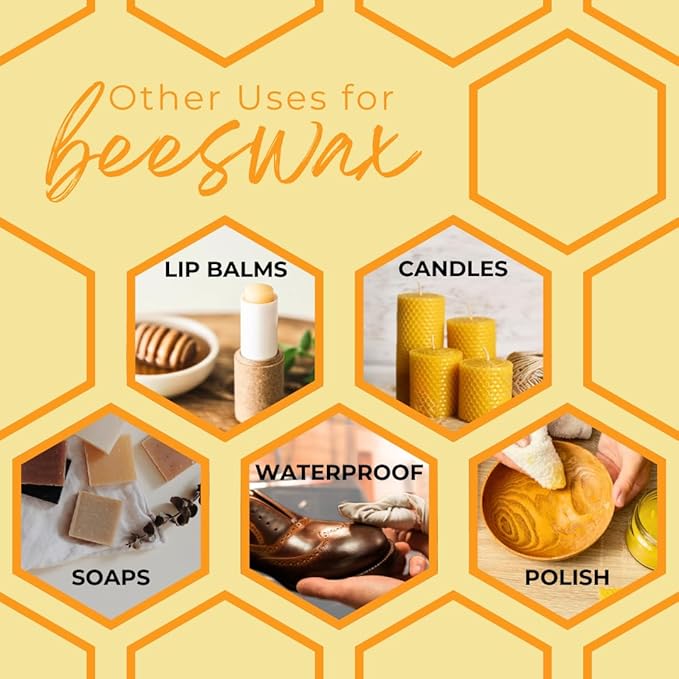Direct Candle Supply 5lb Yellow Beeswax Pellets, Candle Wax, Bees Wax, Beeswax Pellets Candle Wax for Candle Making, Organic Beeswax, Bees Wax Pellets Melts, 100% Natural Beeswax for Candle Making