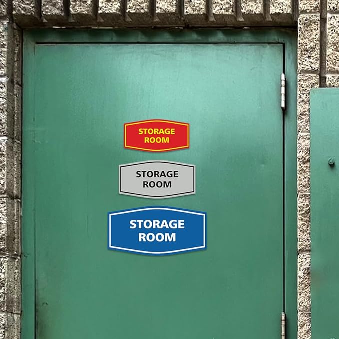 Signs ByLITA Fancy Storage Room Sign (Lt Gray) - Large 5 Pack