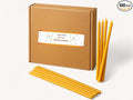100 All Natural Décor 100% Pure Beeswax Taper Candles – Bulk, Tall (12 in), Unscented, Dripless, Smokeless, Slow Burning, Non Toxic, Honey Scent - for Home, Dinner, Cake, Church, Hanukkah, Christmas