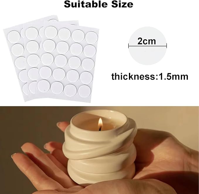 800 pcs Candle Wick Stickers Adhesive Double-Sided Stickers Candle Making Supplies
