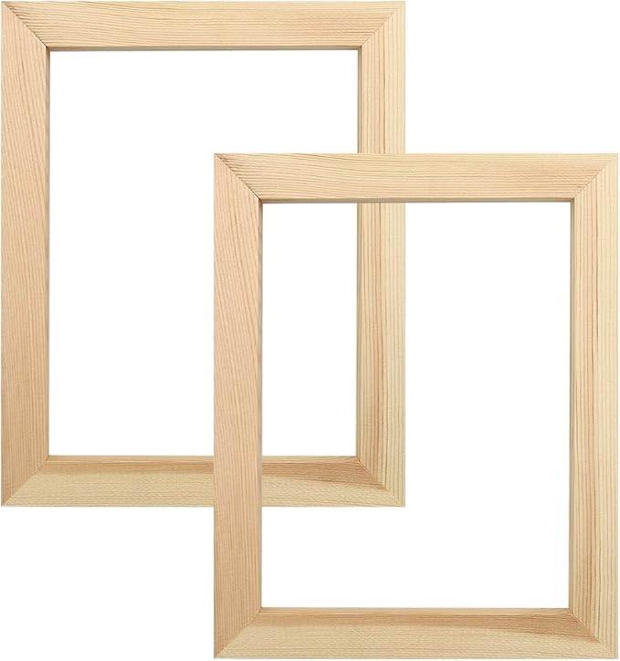 Wood Canvas Frames, Solid Wood Canvas Stretcher Bars Kits,Solid Wood Picture Frames for Oil Paintings,Prints,Posters,Wall Art Needlework,2 Pack(20 * 25cm/7.87 * 10")