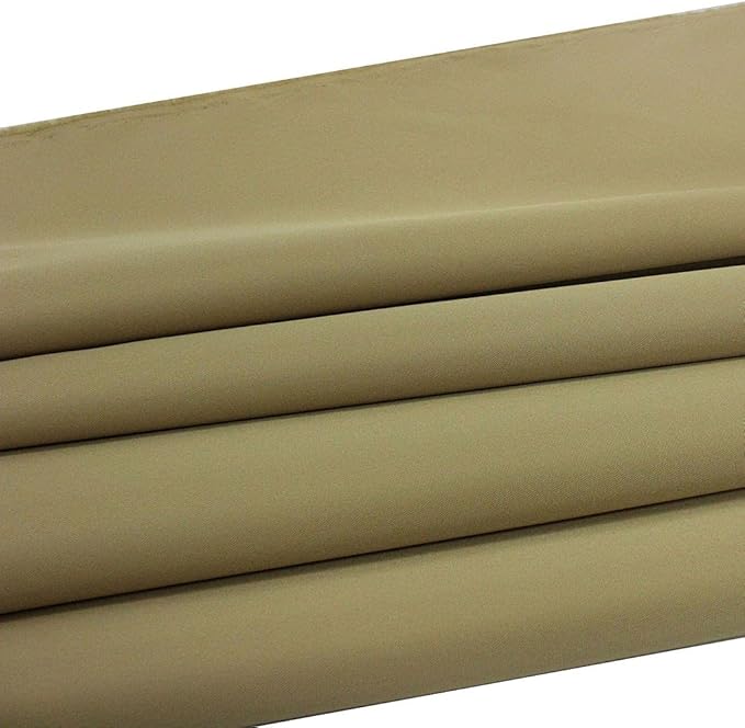 Mybecca Canvas Marine Fabric 600 Denier Indoor/Outdoor Khaki 1 Yard (36" x 56")(Cut Folded & Separately by Prime)
