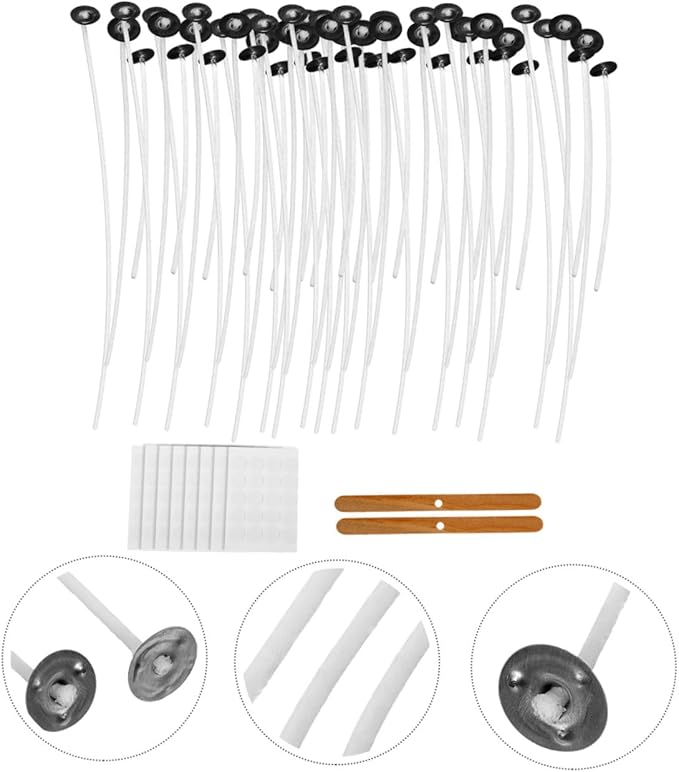 STOBOK 1set Candle Making Kit Wick Holders Candle Wicks and Craft Tools for Home Parties Birthdays and Creative Projects