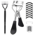 docolor Eyelash Curler with Eyelash Comb, Lash Curler with 8 Pcs Silicone Refill Pads Suitable for All Eye Shapes Curl up to one Day Easy to Operate No Pinching or Pulling Eyelash Eye Makeup Tool