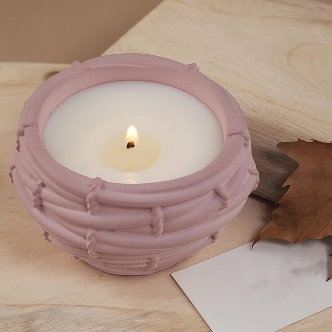 1 Pc Woven Textured Candle Holder Mold Unique Bird's Nest Jewelry Storage Silicone Resin Mold for Epoxy Concrete Art Crafts Home Decorations Christmas DIY Jewelry Ornament Trays Soap Dishes
