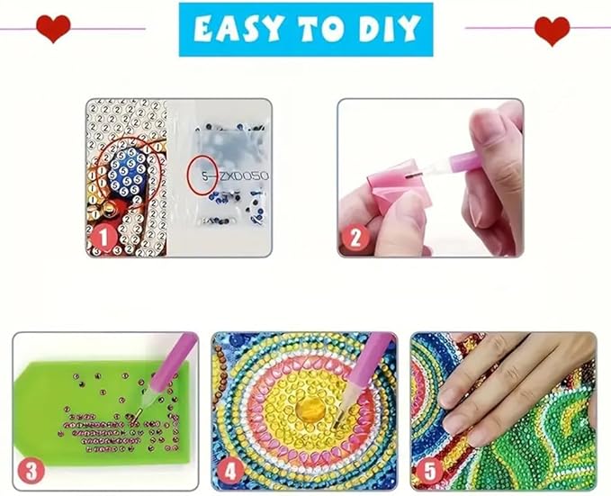 Christmas Greeting Cards Diamond Painting Kit 10PCS DIY Holiday Rhinestone Art Handmade Cards Set for Home Wall Decor and Office Display