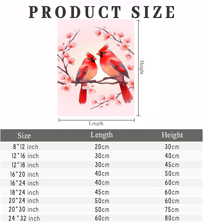 GUAIEUW Wreath of Red Birds in Love Diamond Painting Kit for Adults, Full Round Diamond Cardinal Bird 5D Diamond Painting DIY Art Crafts for Winter Home Wall Decor Holiday Gift 20x30 Inch