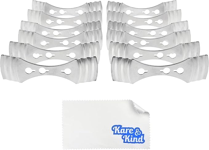 Pack of 12pcs Metal Candle Wick Centering Devices - Kare & Kind® Retail Packaging (Wick Centering Device, Silver)