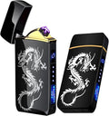 T3 Black Dragon Arc Lighter - Smart, USB Rechargeable, Windproof, Flameless, Lightweight Plasma Lighter for Fire, BBQs, Fireworks, Candle, Camping - Indoors & Outdoors