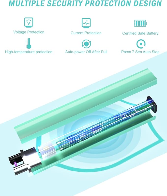 Rechargeable Lighter Electric Candle Lighters Arc Plasma Flameless Windproof USB Lighter Multi-Safety Protection Teal Blue