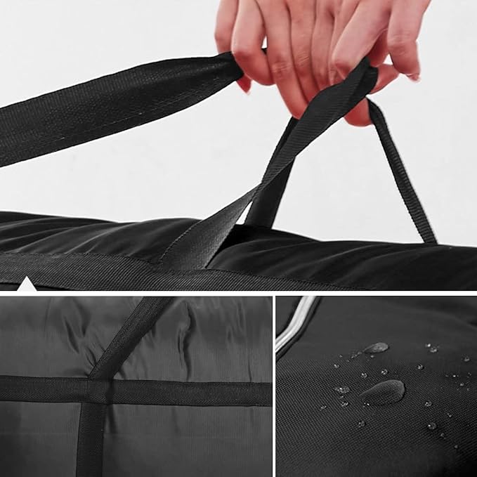 Multipurpose Extra Large Heavy Duty Storage Bags Duffle Bags for Space Saving Moving Storage (31Gal/120L, Black)