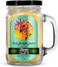 Cali Jungle Juice Candle – Odor Eliminating, Strong Scent – Honeysuckle Floral – Long Lasting 90 Hour Burn – Large 12oz Mason Jar – Made in USA – Beamer Candle Co.