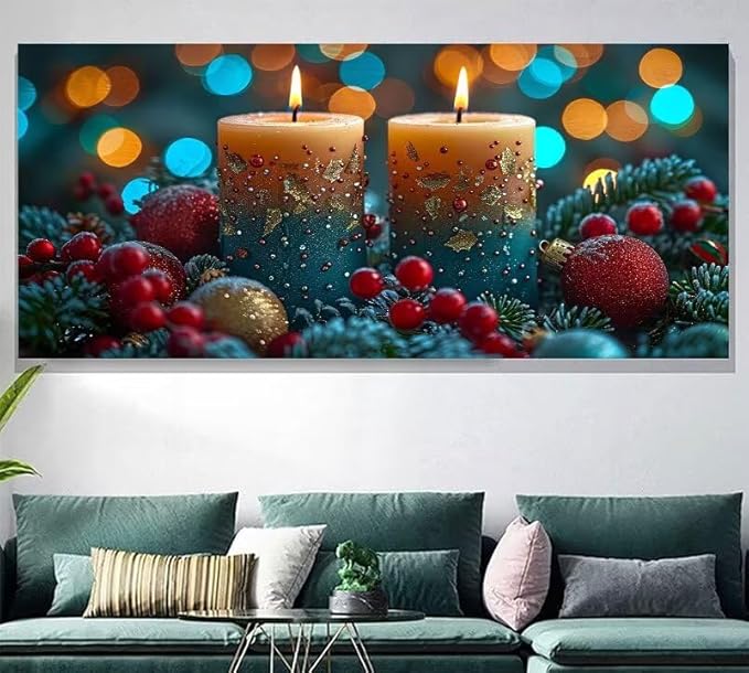 Paint by Numbers Kit for Adults Candle Painting by Numbers Fruit DIY Kits for Adults Canvas Painting Crafts, Hobbies for Women Beginner for Home Wall Decor Art Gifts Without Frame 20x40 Inch R-R850