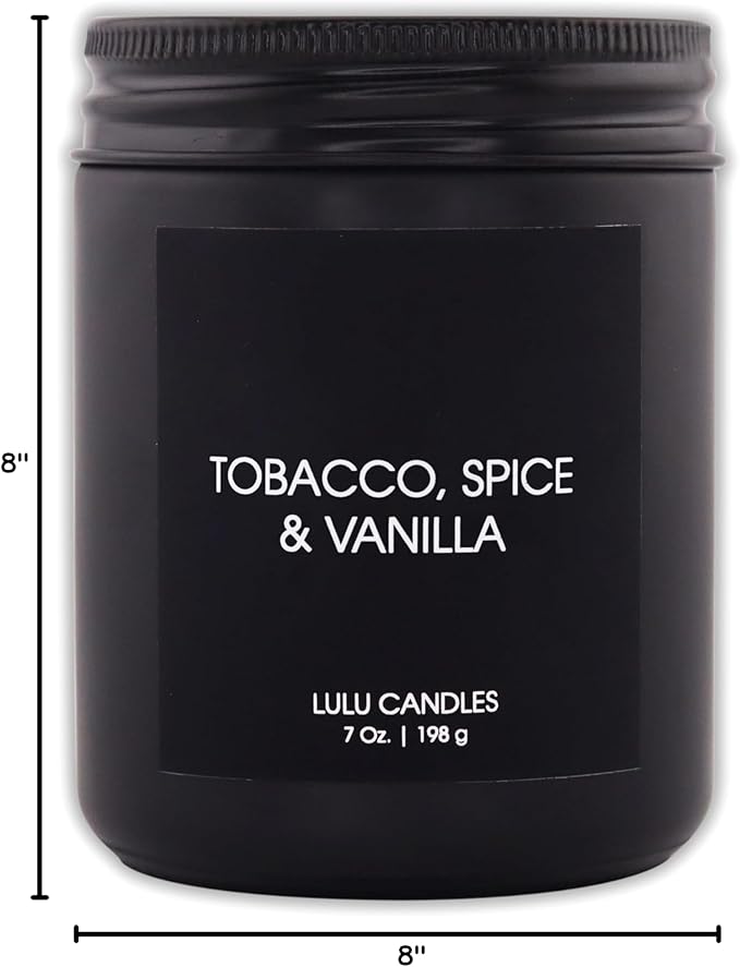 Lulu Candles | 4 Pack Scented Candles Gift Set | Gift Set for Home, Men, and Women | Jasmine, Oud & Sandalwood, Blood Orange & Grapefruit, Tobacco, Spice & Vanilla, and Palo Santo (4PCS - 7 Oz/Each)