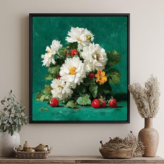 Paint by Numbers Kit for Adults Flower Paint by Numbers Fruit DIY Crafts for Adults Canvas Paintings Kits, Hobbies for Women Art With Accessories for Home Wall Decor 32x32inch Without Frame 1-64R0