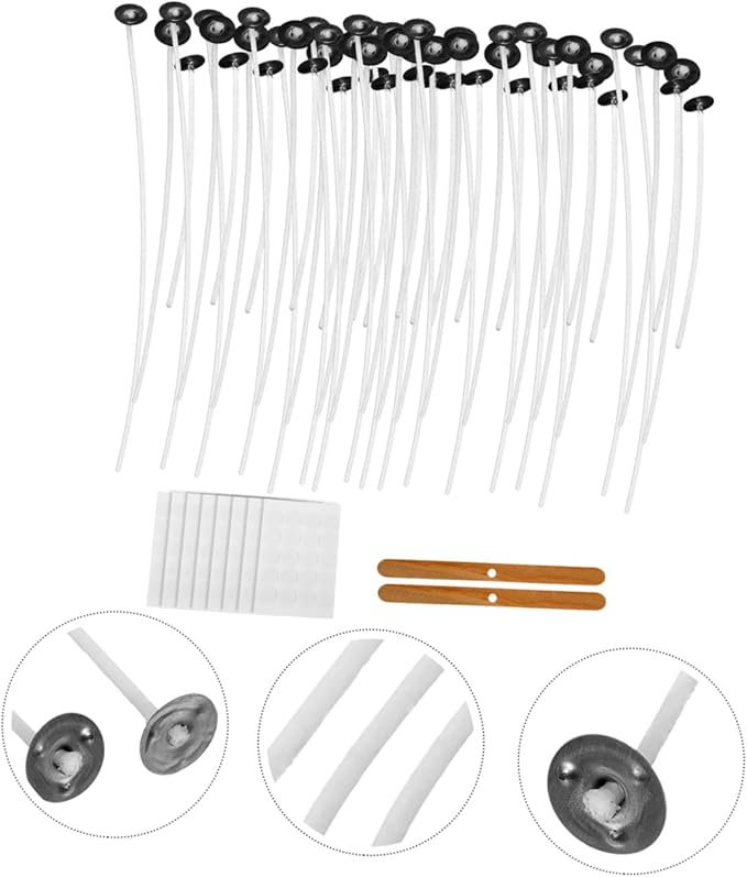 Tofficu 1set Candle Making Supplies Kit DIY Wax Craft Tools Wicks Holders Stickers for Home Parties Birthdays for Creative Candle Projects