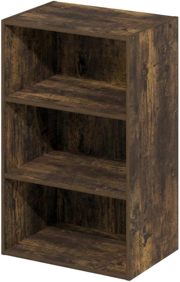 Furnifact Amber Pine Bookcase with Classic Wooden Design, Durable Construction, Elegant Storage Solution for Living Room or Office