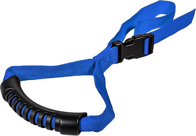 E-cowlboy Auto Cane Grab Handle - Adjustable Standing Aid Safety Portable Vehicle Support Bar With Nylon Grip - Mobility Assist Device (Blue)
