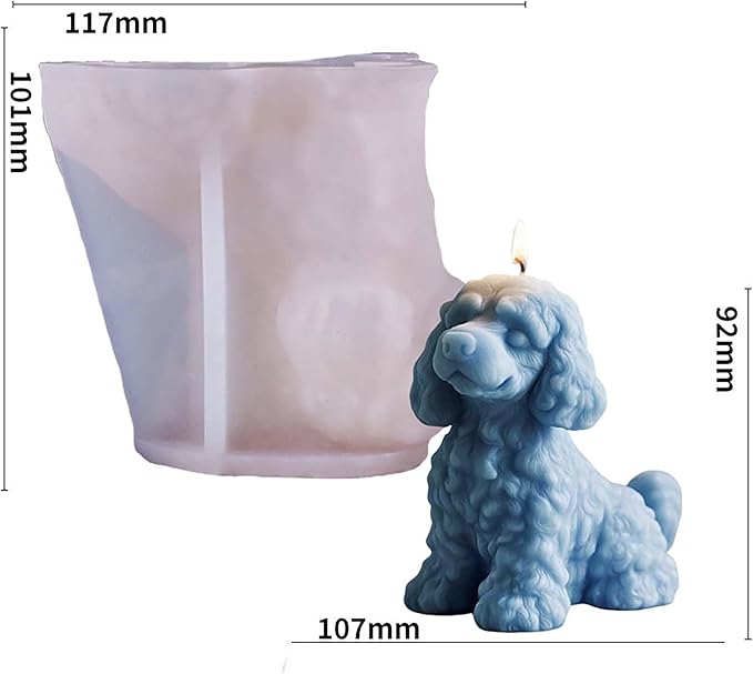 Dog Animal Jewelry Resin Casting Mold Craft Supplies 3D Silicone Mold for Resin Casting Mold Candle Making Molds Succulent Mold