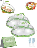 Microwave Splatter Cover Glass Microwave Cover for Food with Water Steamer with Water Steamer Integrated Handle Prevent Food from Drying Dish Bowl Plate Serving Covers Kitchen Gadgets Accessories