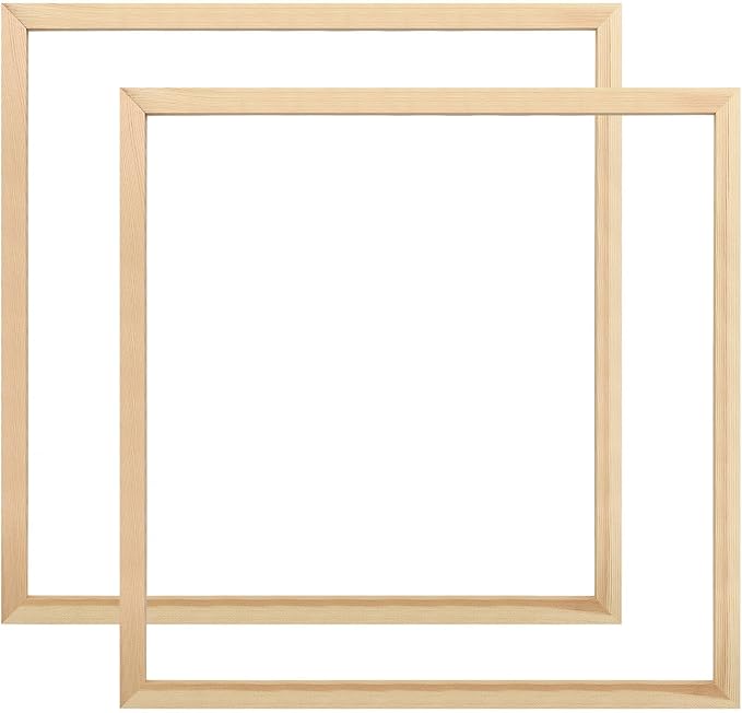 Wood Canvas Frames, Solid Wood Canvas Stretcher Bars Kits,Solid Wood Picture Frames for Oil Paintings,Prints,Posters,Wall Art Needlework,2 Pack(55 * 55cm/22 * 22")